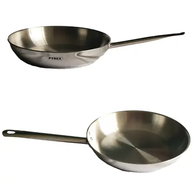 £38 • Buy PYREX MASTER Frying Pan Stainless Steel  All Hobs Oven Proof 3 Sizes 26,28,30cm