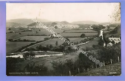 1927 MACHYNLLETH FROM WYLFA POWYS Montgomeryshire WALES RP REAL PHOTO POSTCARD • £0.99