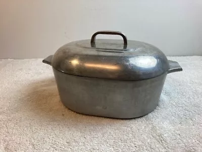 Vtg Wagner Ware  Magnalite 4265-P Aluminum 8 Qt Oval Roaster Dutch Oven W Lid  • $99