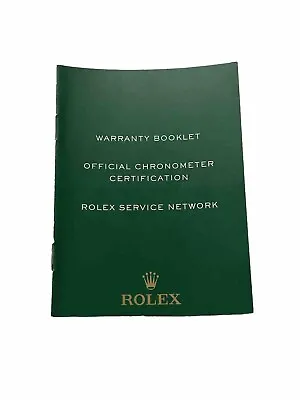 Vintage Rolex Warranty Booklet Manual • $9.95