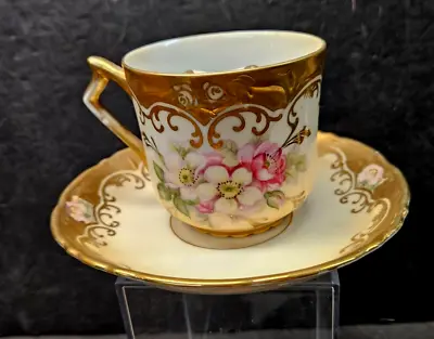 Vintage Victorian Royal Crown Moustache Cup And Saucer • $25