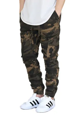 Men's Camo Cargo Twill Stretch Jogger Pants (s-5xl) 5 Colors * Victorious *  • $30.95