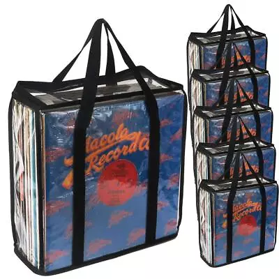 6 Pack LP Vinyl Record Storage Bag-Clear Holds Up To 216 Albums-No Du... • $49.99