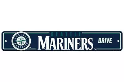 Seattle Mariners 4 X24  Plastic Street Sign [NEW] MLB Wall Banner Avenue • $13.95