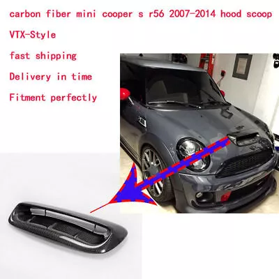 VTX Carbon Fiber Hood Scoop Vent Trim Larger Kit For BMW Mini Cooper S R56 07-14 • $106.16