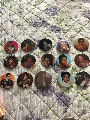 Michael Jackson Thriller 1982-1983 Era 15 Unofficial Buttons Badge Vintage Lot 2 • $20.24