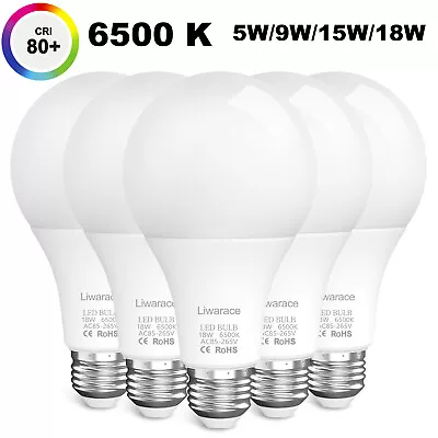 E26 LED Light Bulbs E27 5W/9W/15W/18W/20W/40W/60W 6500K Daylight 400-3500 Lumens • $36.95