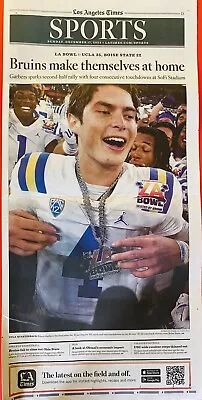 La Bowl Ucla 35 Boise 22 Garbers Ohtani La Times Sports Newspaper Cover 12/17/23 • $6