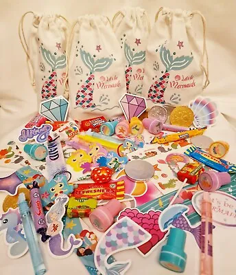 £2.99 • Buy 🥳  Luxury Pre Filled Kids Childrens Party Pack Mermaid Sweets Toys.