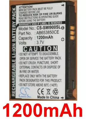 BATTERIE 1200mAh Type AB653850CE For Mobiado Great Touch Aston Martin SGH-I900 • $24.72