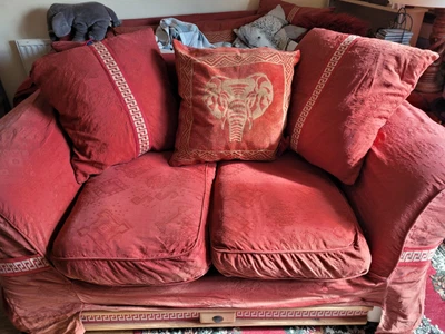 £25 • Buy Sofa 2 Seater Two Seat Removable Covers Strong Frame Re Upolstery Project 