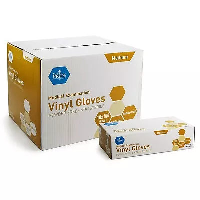 MedPride Medical Examination Vinyl GlovesN/S Powder Free Medium-1000 Gloves/CS • $39.15