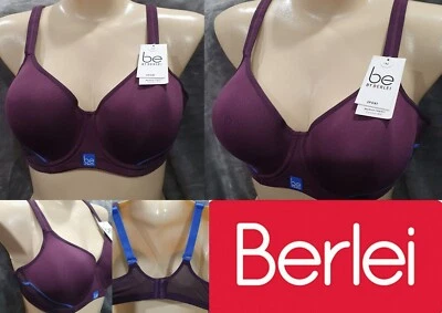 $35.95 • Buy Berlei Sports Contour Underwire Bra X-Back Option Medium Impact Mesh Panels 18D