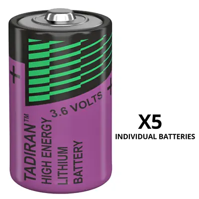 Tadiran SL-750 1/2AA Li-SOCl2 Lithium Thionyl Chloride 3.6V Batteries X 5 • £16.79