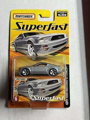 2006 Matchbox Superfast Mint On Card # 6 Ford Mustang Gt Concept  • $12