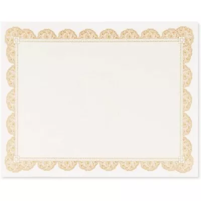 96 Pack Blank Certificate Award Printer Gold Paper Brown Borders 8.5  X 11  • $18.99