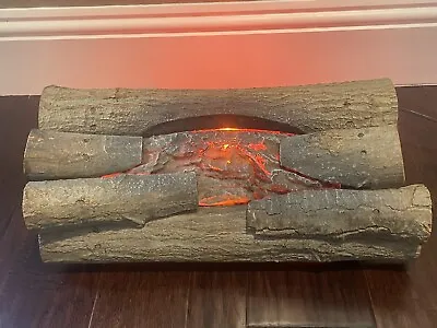 Vintage Light Up Fireplace Logs Faux Fire Electric  Mid Century Modern MCM • $48