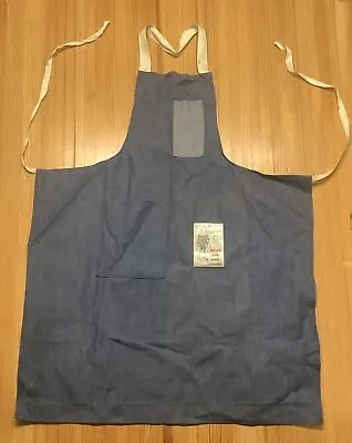 Vintage Sanforized Denim Shop Apron Seal Glove Millersburg Pennsylvania INV-AA35 • $19.95