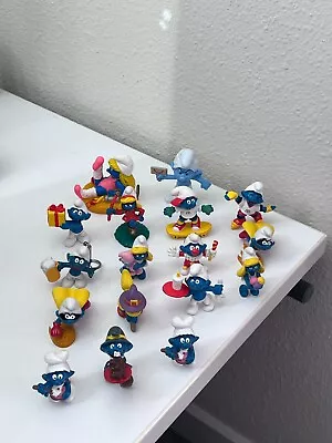 Vintage Lot Of 1970s - 90s Smurfs Peyo Schleich Rare McDonald's Figures LOT • $60