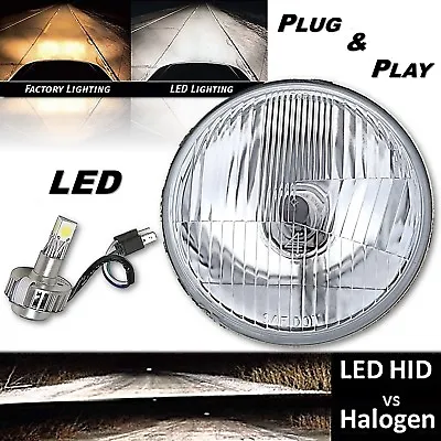 5-3/4  Stock H4 Headlight 360° LED Light Lamp Bulb Headlamp Harley Motorcycle • $59.95