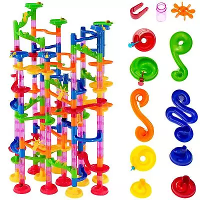 Marble Run Race Game Maze Set Construction 219 Pcs Building Blocks Track Kid Toy • £20.99