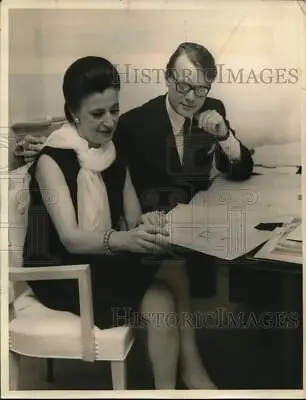1966 Press Photo Matty Talmack Couturier With Her Designer Dominic • $12.99