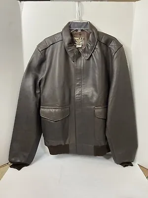 SAN DIEGO LEATHER Type A-2 Air Force Goatskin Jacket Mens 44L Made USA NEW • $239