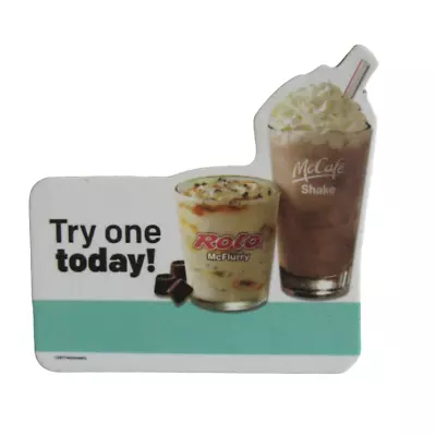 McDonalds McCafe Shake Name Tag Pin Rolo McFlurry Try One Today  2017 • $33.70