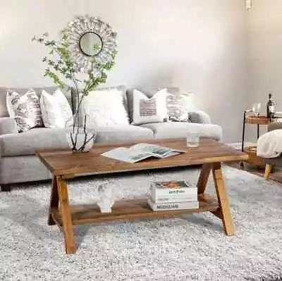 Rustory Farmhouse Coffee Table Solid Wood • $161.25