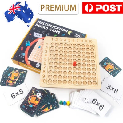 $18.89 • Buy Wooden Montessori Multiplication Addition Board Counting Toy Educational Game