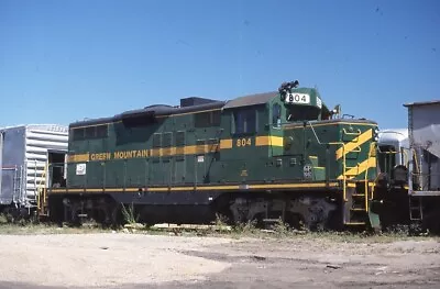 GREEN MOUNTAIN Railroad Train Locomotive 804 BURLINGTON VT Original Photo Slide • $3.99