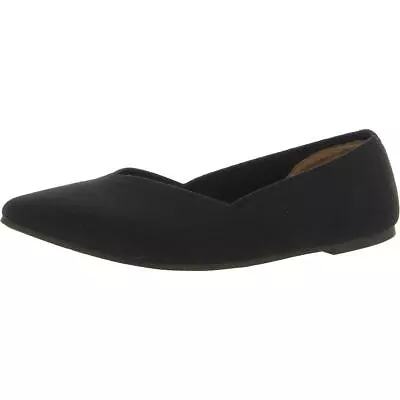 Me Too Womens Black Pointed Toe Pull On Loafers Shoes 10 Medium (BM) BHFO 0946 • $16.99