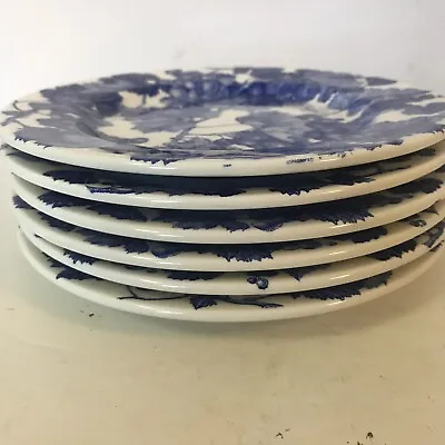 6 La Primula Porcelain 7.75  Salad Plates Blue And White Grapes Made In Italy • $29.99