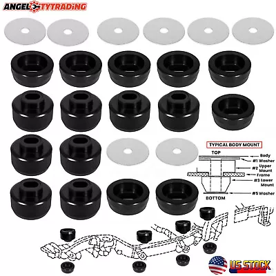 For 99-2014 Chevy GMC Sierra 1500 2500 2WD 4WD 7-141 Body Cab Mount Bushing Kit • $78.86