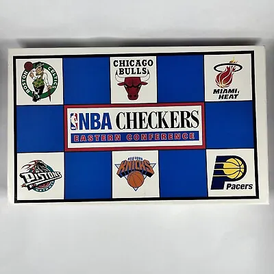 NBA Eastern Conference Checkers Board Game Basketball Vintage Pacers Pistons • $18