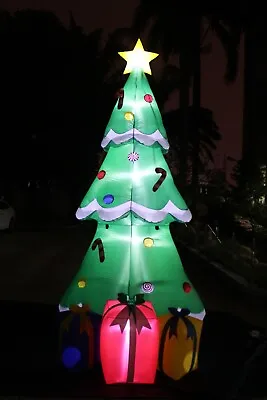 12 Foot Christmas Tree Sugar Cane Gift Box Air Blown Inflatable Yard Decoration • $139.99