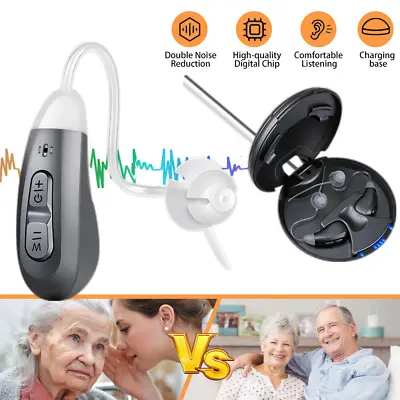 Digital Hearing Aids Rechargeable Invisible BTE Severe Loss Ear Aids High-Power • $119.99
