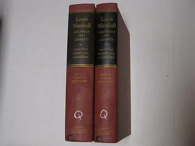 2 BOOK SET Louis Marshall Champion Of Liberty: Selected Papers And Addresses • £9.49