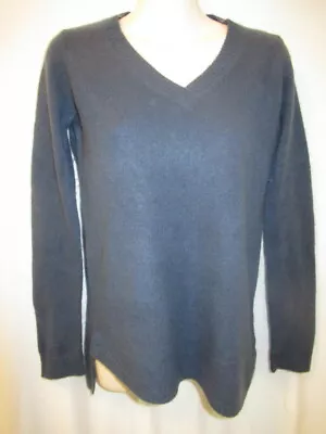 100% Cashmere Blue V-neck Sweater No Brand May Fit XS • $18.95