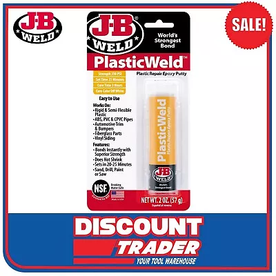 J-B Weld PlasticWeld™ Plastic Repair Fast Setting Epoxy Putty JB - 8237 • $16.90