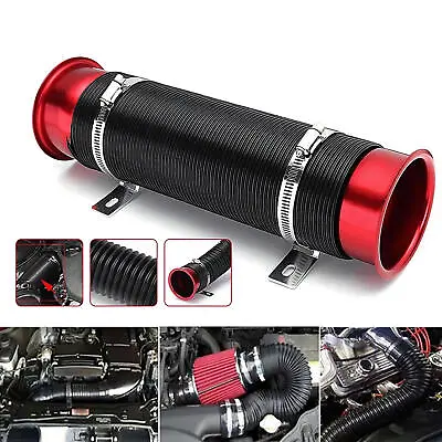 76MM Car Cold Air Turbo Intake Inlet Pipe Adjustable Flexible Duct Tube Hose  • $23.29