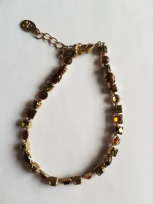 £3.99 • Buy ACCESSORIZE GOLD, BROWN & GREEN SPARKLY BRACELET, APPROX 21cm, GOOD CONDITION