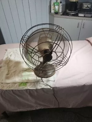 BIG Vintage GE General Electric Vortalex 18  3 Speed Metal Cage Oscillating Fan  • $275