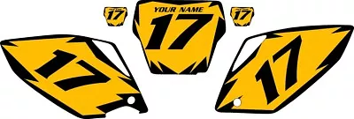 2007 HONDA CRF450 Custom Pre-Printed Yellow Backgrounds With Black Shock • $43.99