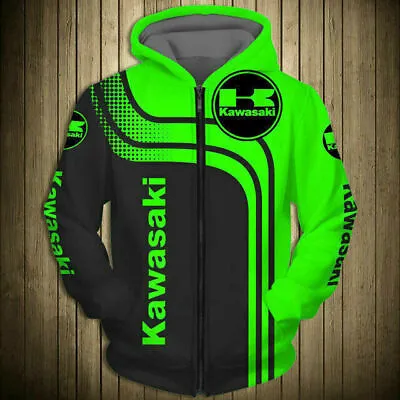 Men's Hoodie Kawasaki Motorcycle Crew 3D T-shirt Tops Jacket Sweatshirt COAT NEW • $50