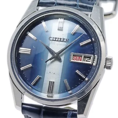 CITIZEN Elite Special CHRONOMASTER 4-520840Y VINTAGE 36mm Blue Dial Men's Watch • $5086.16