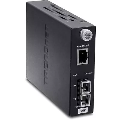 TRENDnet Intelligent 1000Base-T To 1000Base-LX/SX Single Mode SC Fiber Media C • $161.99