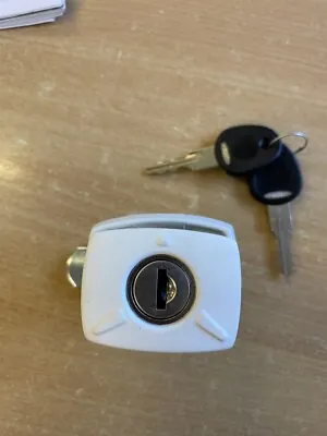 Caravan Motorhome Fap Push Compartment Door Lock + Keys White 73278 • £26.50