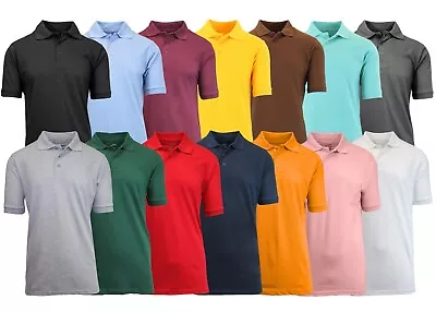 Men Polo Shirt Size S M L XL XXL New Standard Neck Classic NWT Uniform Lounge • $10.97