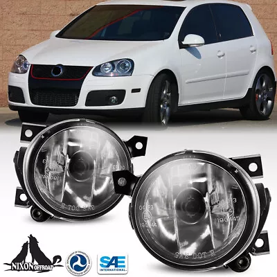 For 2006-2009 VW Volkswagen GTI 06-10 Jetta Fog Lights Front Bumper Lamps Pair • $34.19